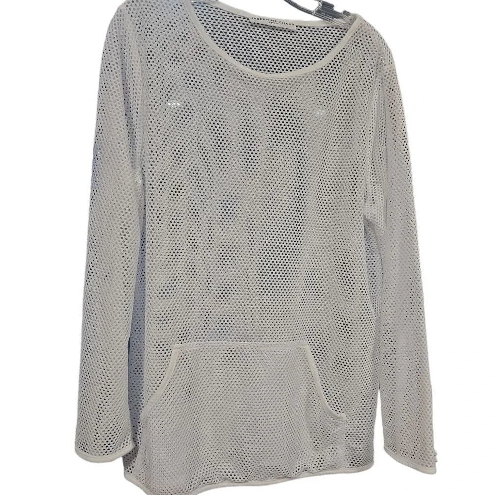 Josephine‎ Chaus White Mesh Coverup top